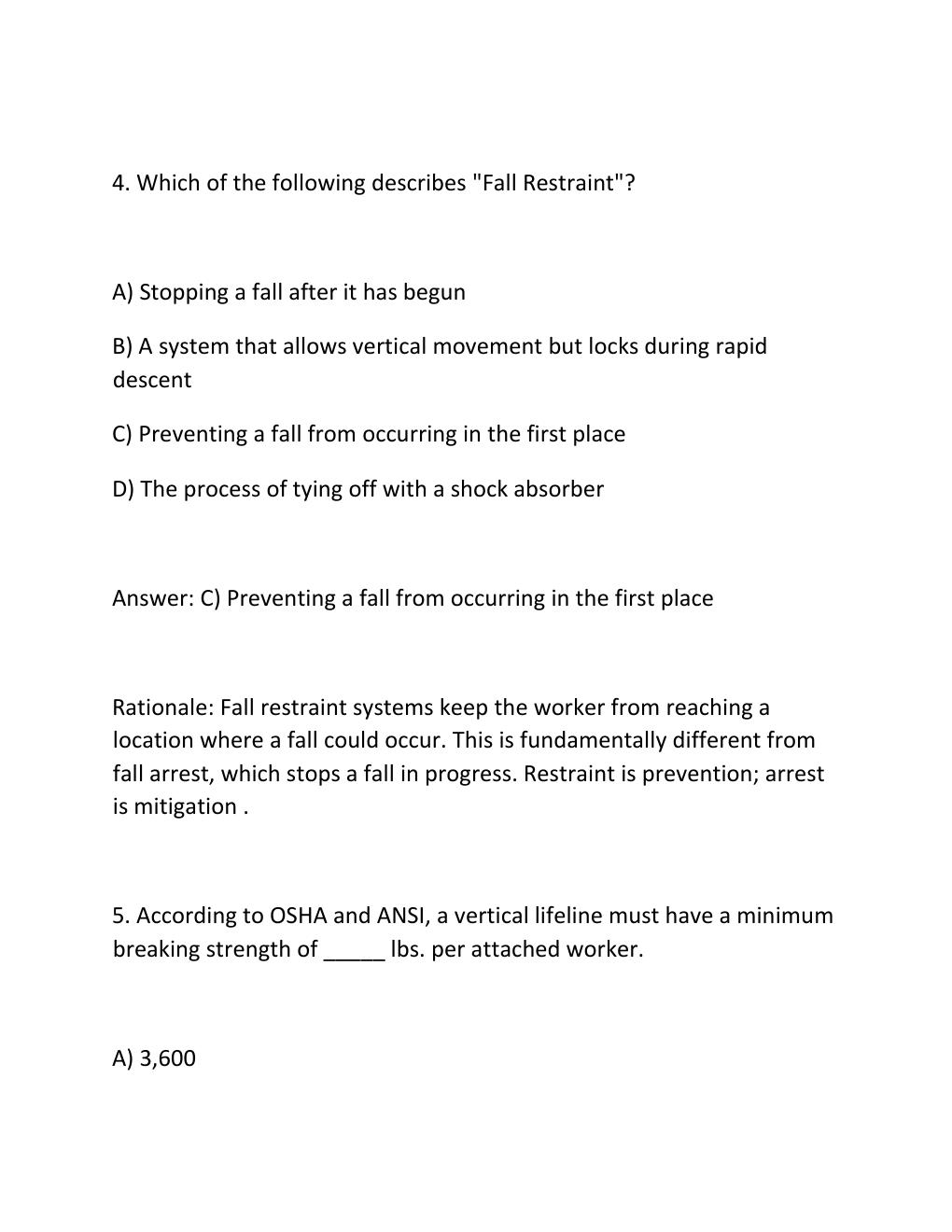 Preview page 4 of NWSA TTT-1 WRITTEN TEST PRACTICE EXAM Telecommunications Tower Technician 1.