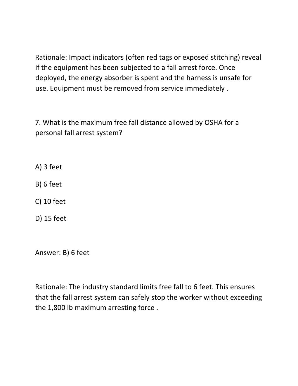 Preview page 6 of NWSA TTT-1 WRITTEN TEST PRACTICE EXAM Telecommunications Tower Technician 1.