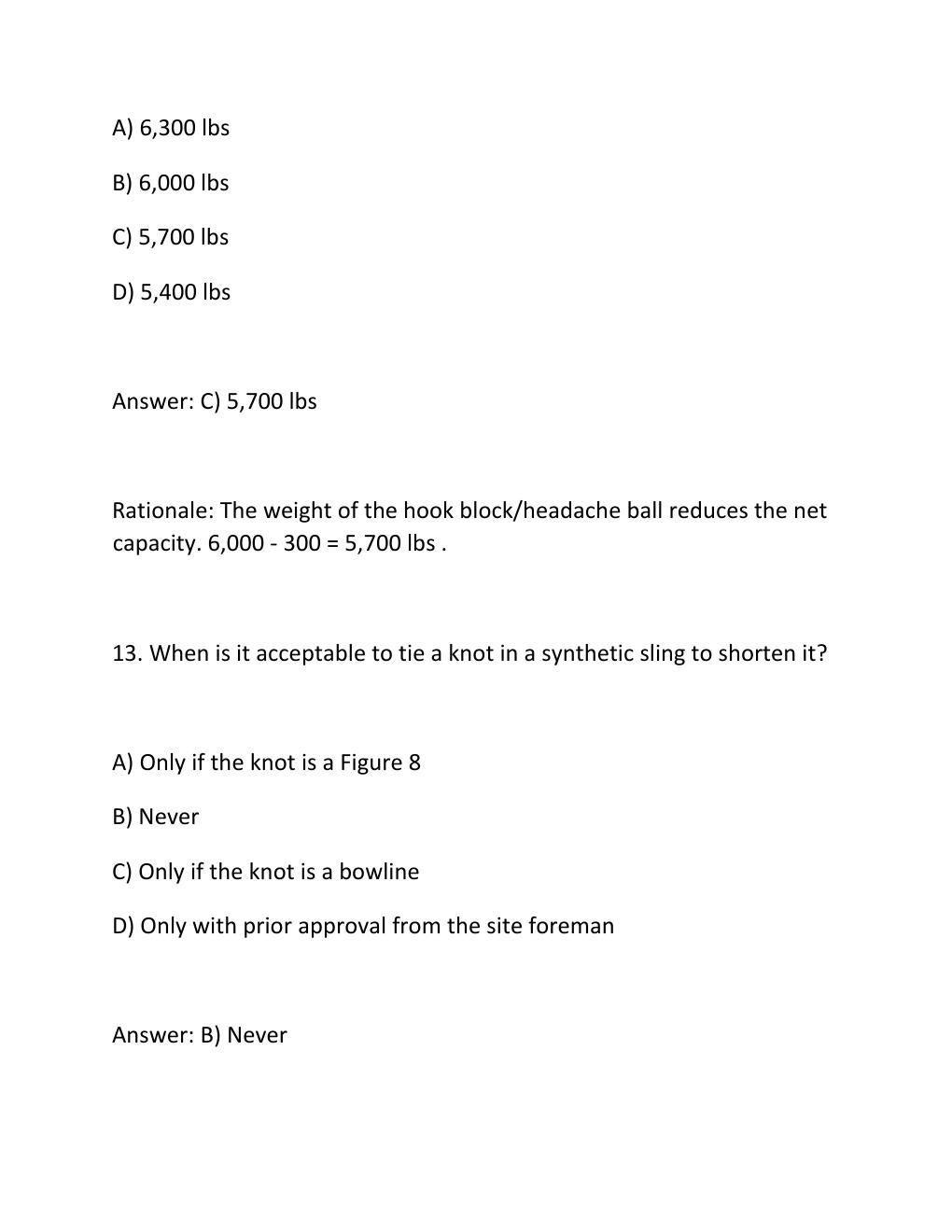 Preview page 10 of NWSA TTT-1 WRITTEN TEST PRACTICE EXAM Telecommunications Tower Technician 1.