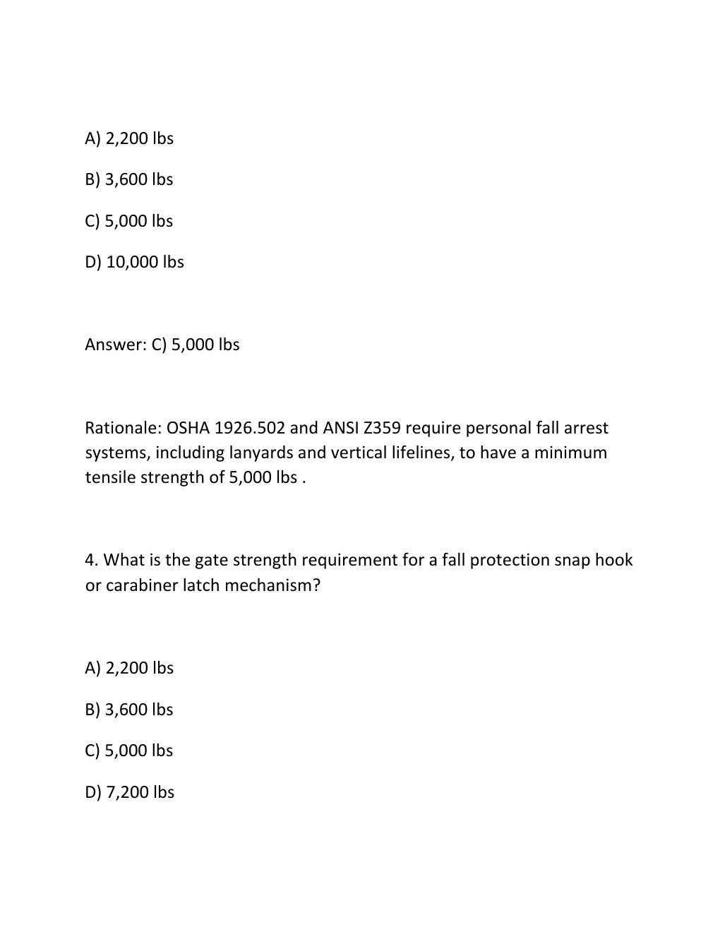 Preview page 3 of NWSA TTT-1 WRITTEN TEST PRACTICE EXAM Telecommunications Tower Technician 1, .