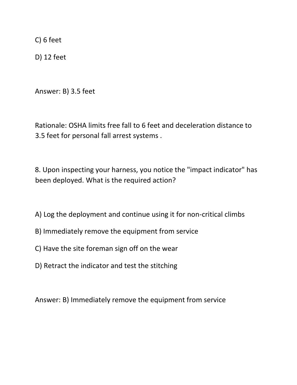 Preview page 6 of NWSA TTT-1 WRITTEN TEST PRACTICE EXAM Telecommunications Tower Technician 1, .