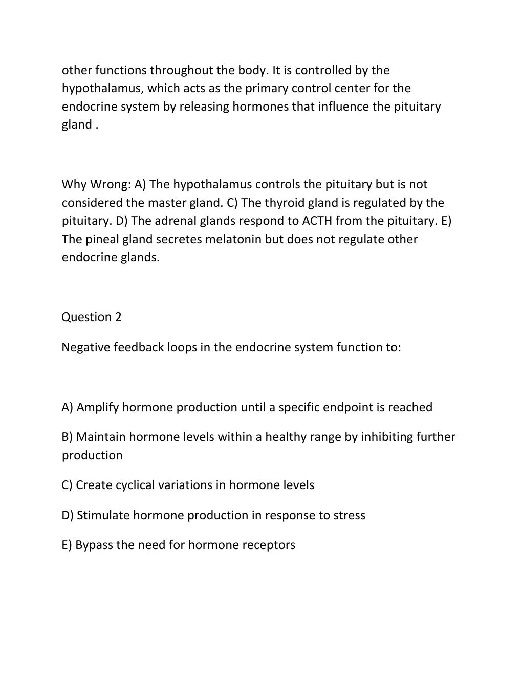 Preview page 2 of NURS 5315 ENDOCRINE PRACTICE TEST BANK Advanced Pathophysiology