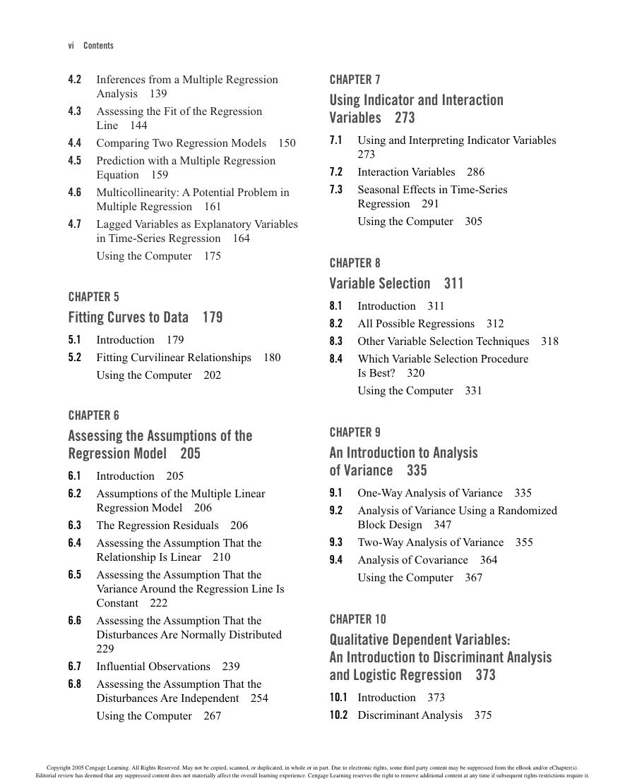 Preview page 8 of Applied Regression Analysis A Second Course in Business and Economic Statistics 4th Edition By Dielman