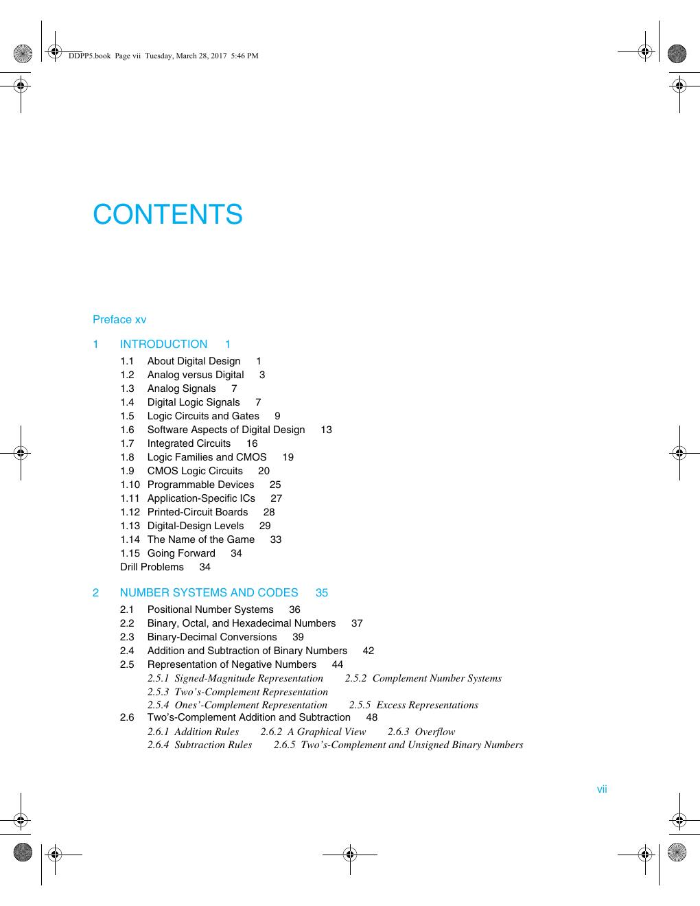Preview page 7 of Digital Design Principles and Practices 5th Edition By John Wakerly