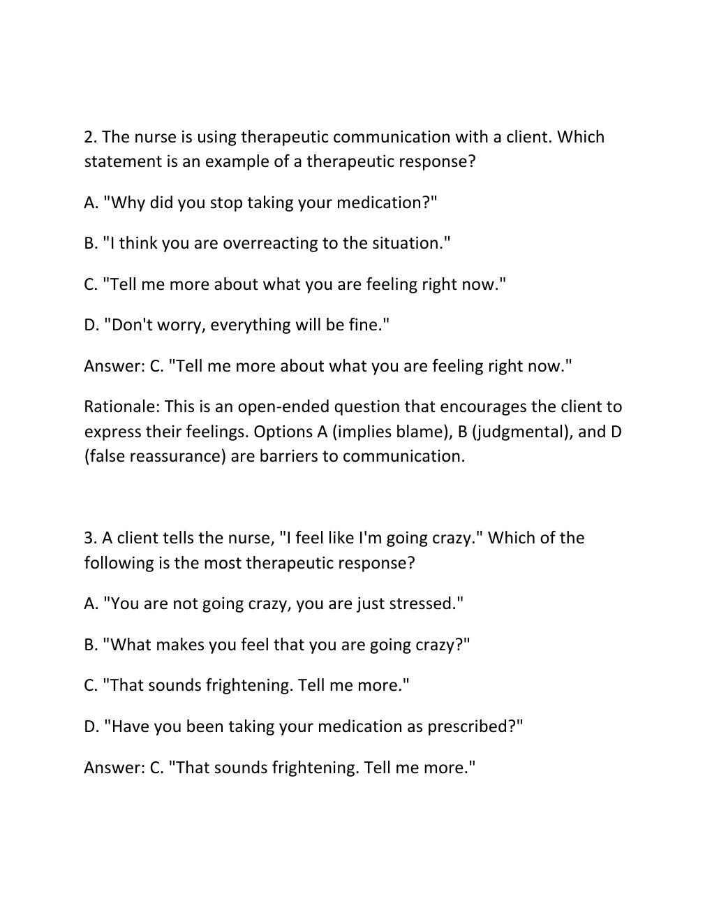 Preview page 2 of PN3003 MIDTERM REVIEW MENTAL HEALTH DISORDERS & NURSING CONCEPTS Complete Practice Test .