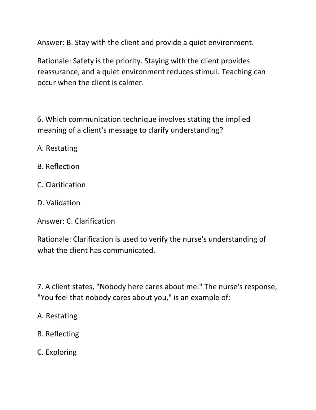 Preview page 4 of PN3003 MIDTERM REVIEW MENTAL HEALTH DISORDERS & NURSING CONCEPTS Complete Practice Test .