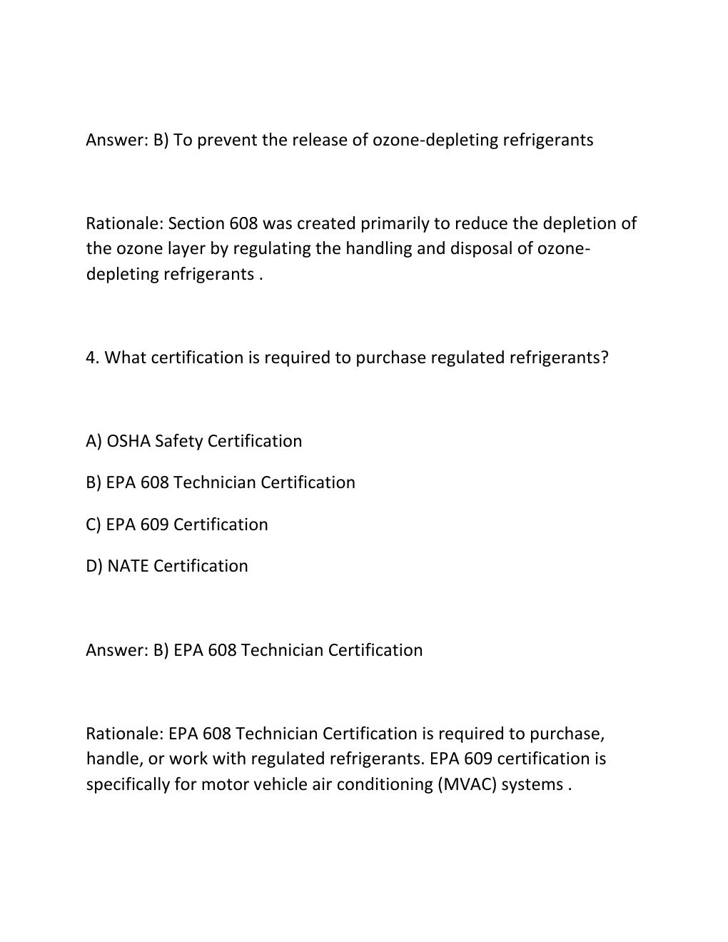 Preview page 3 of SkillCat EPA 608 Exam Practice Test 300 Questions with Verified Answers