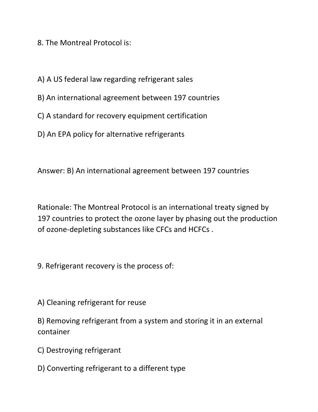 Preview page 6 of SkillCat EPA 608 Exam Practice Test 300 Questions with Verified Answers