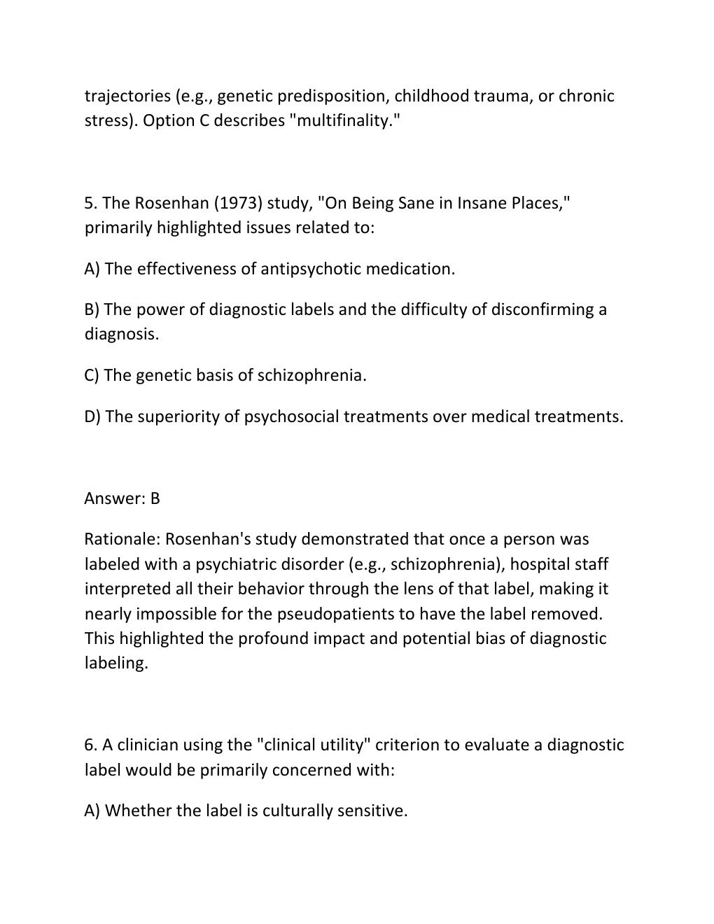Preview page 4 of PSY 659 Midterm Study Guide — 200 Practice Questions with Verified Answers & Rationales.