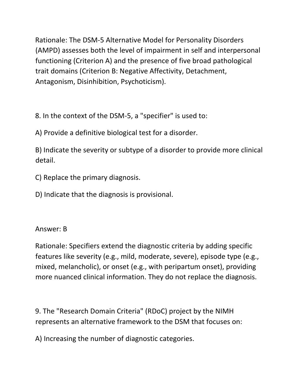 Preview page 6 of PSY 659 Midterm Study Guide — 200 Practice Questions with Verified Answers & Rationales.