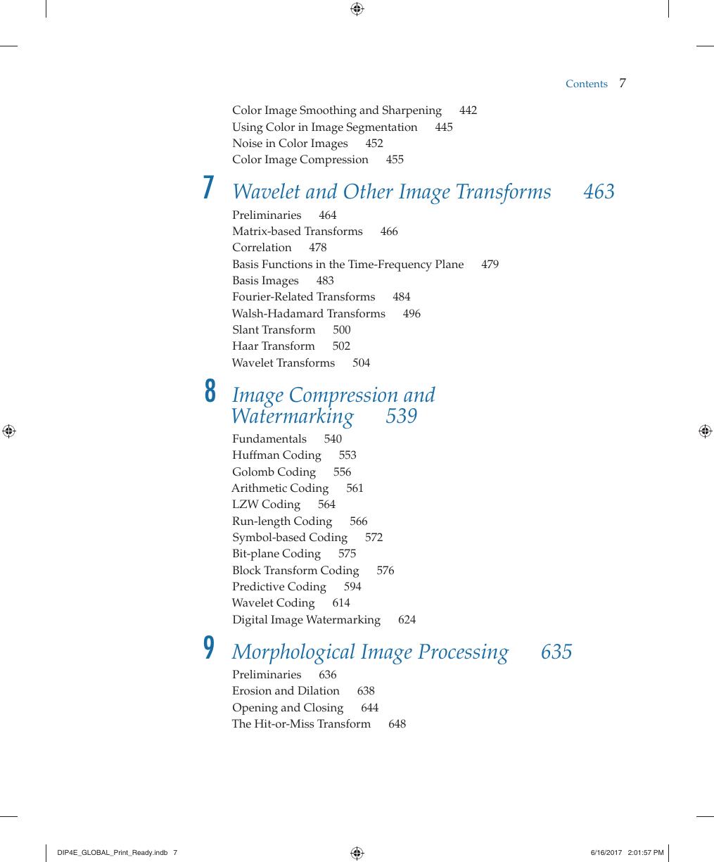 Preview page 9 of Digital Image Processing 4th Edition By Rafael Gonzalez, Richard Woods