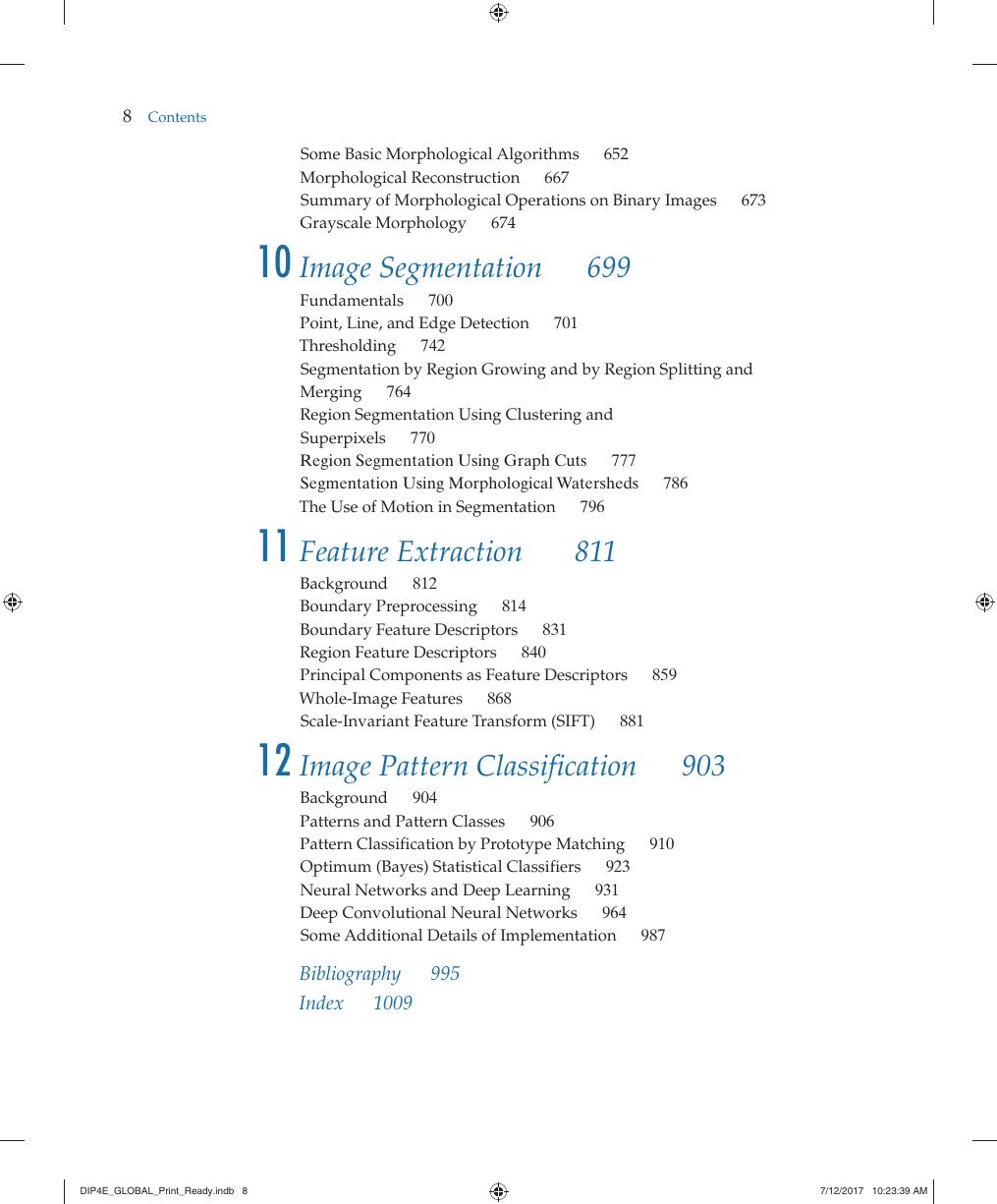 Preview page 10 of Digital Image Processing 4th Edition By Rafael Gonzalez, Richard Woods