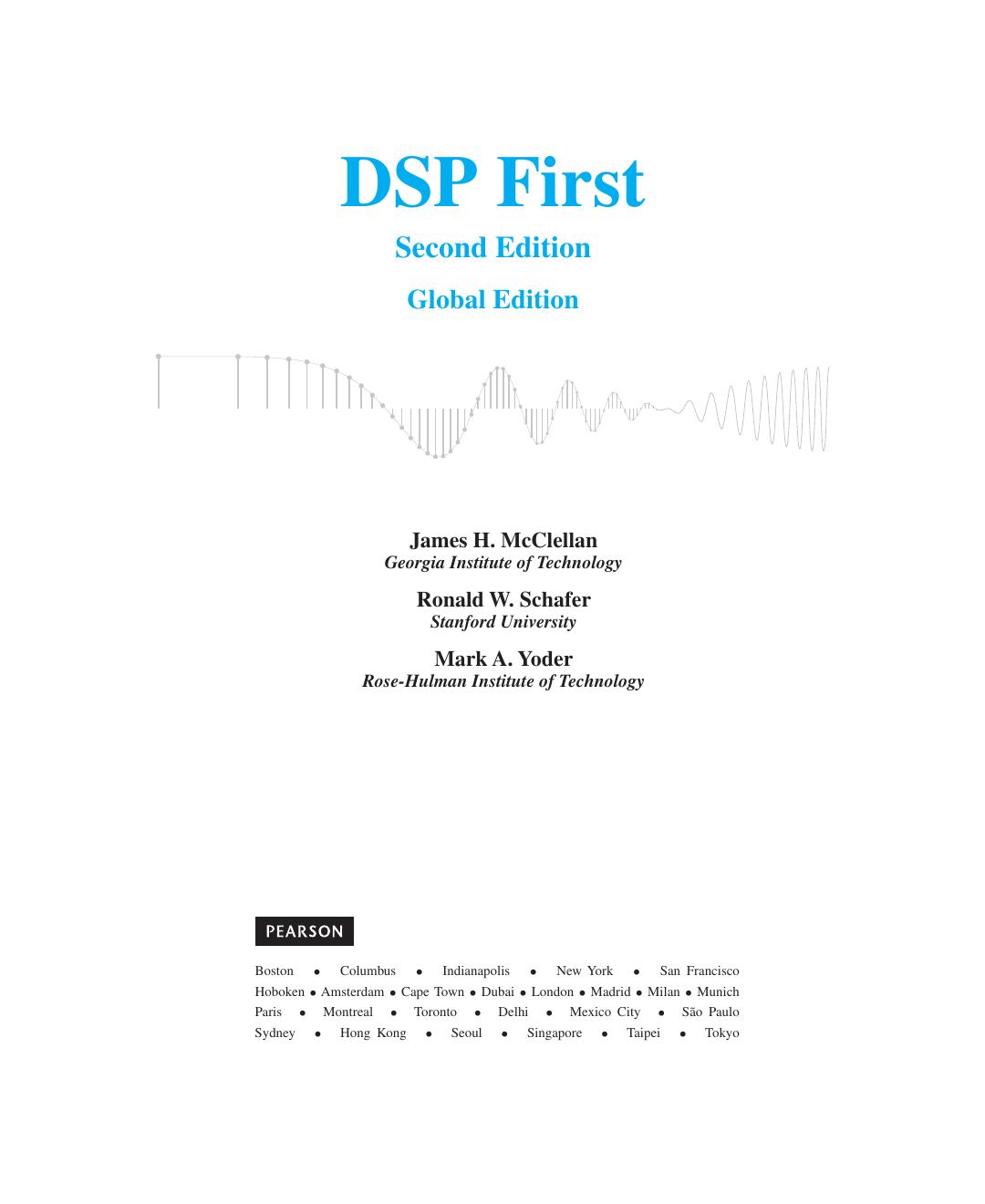 Preview page 2 of Digital Signal Processing First 2nd Global Edition By James McClellan, Ronald Schafer, Mark Yoder