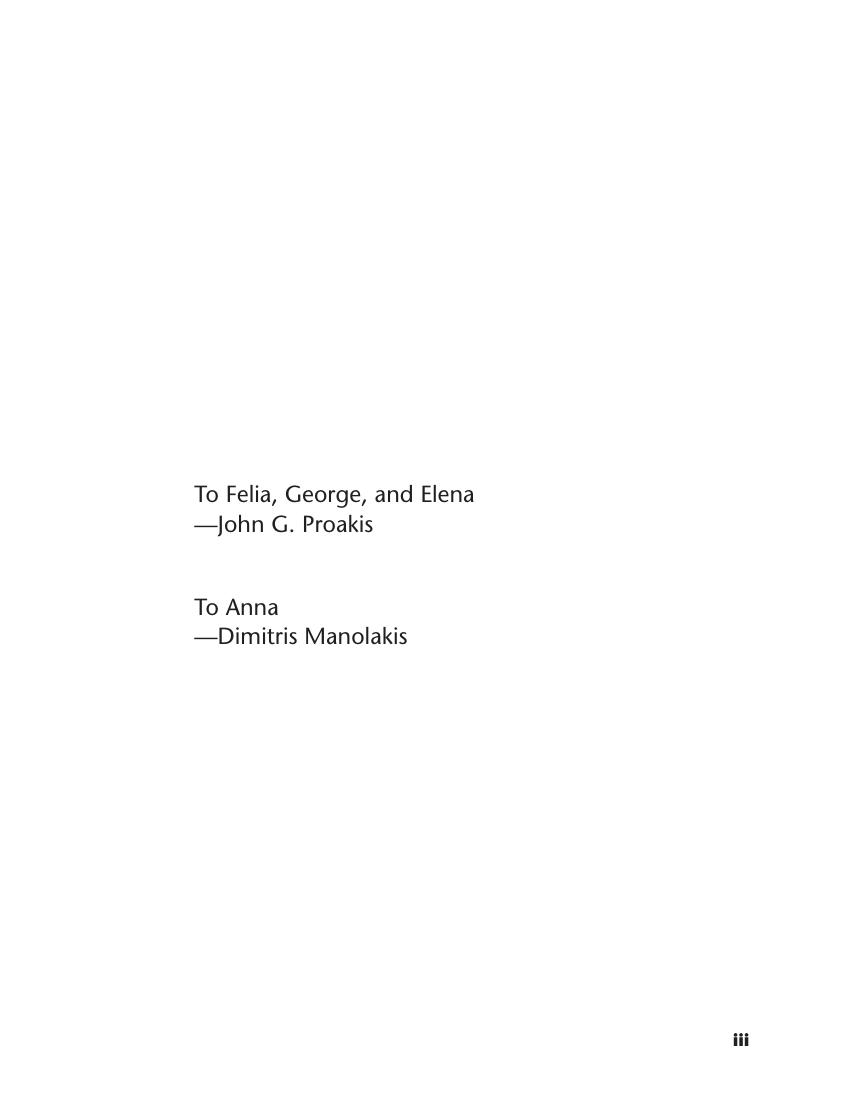 Preview page 5 of Digital Signal Processing Principles, Algorithms and Applications 5th Edition By John G. Proakis, Dimitris G Manolakis