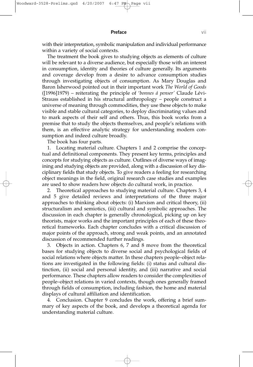 Preview page 8 of Understanding Material Culture By Ian Woodward