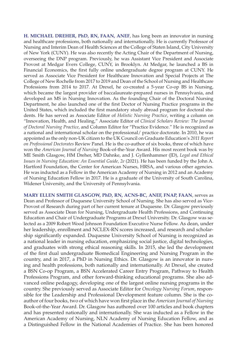 Preview page 3 of DNP Role Development for Doctoral Advanced Nursing Practice 3rd Edition By Michael Dreher, Mary Ellen Smith Glasgow, Mic