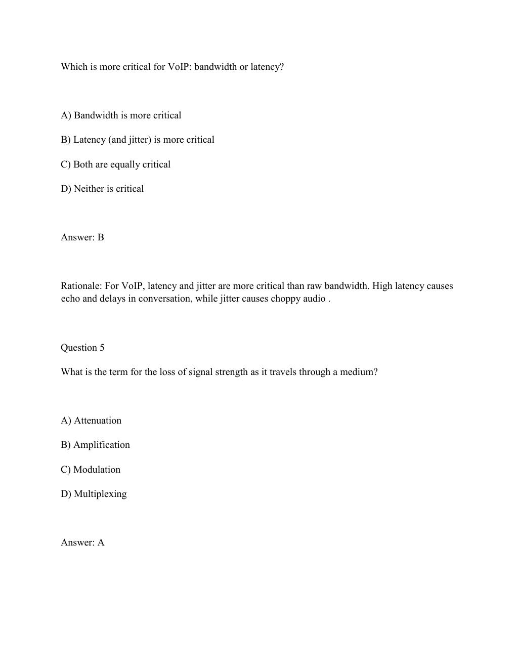 Preview page 3 of Test Bank for WGU D413 Telecommunications & Wireless Communications Objective Assessment,....