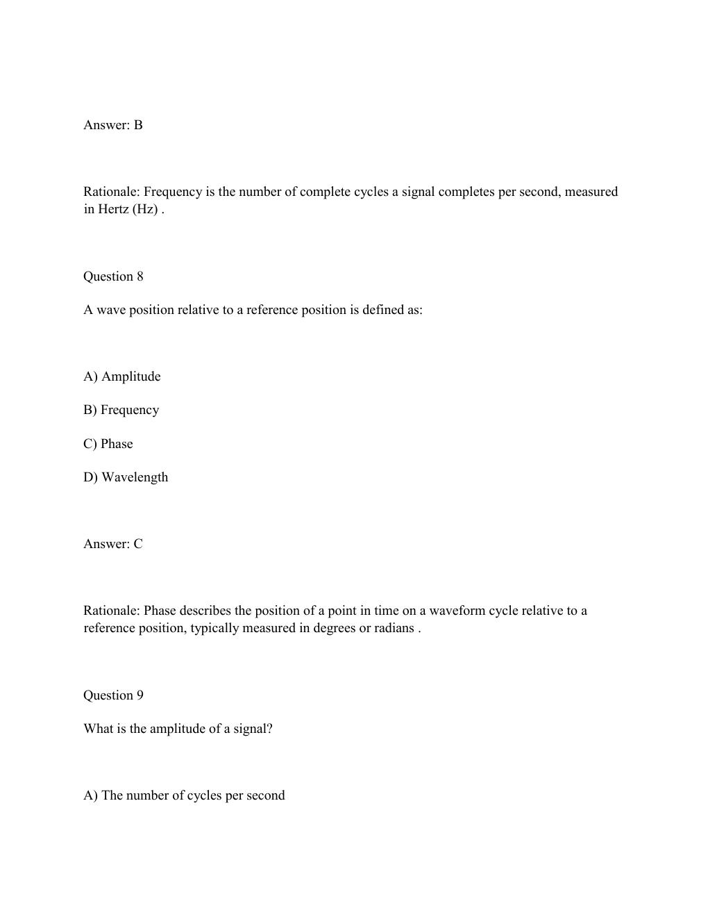 Preview page 5 of Test Bank for WGU D413 Telecommunications & Wireless Communications Objective Assessment,....