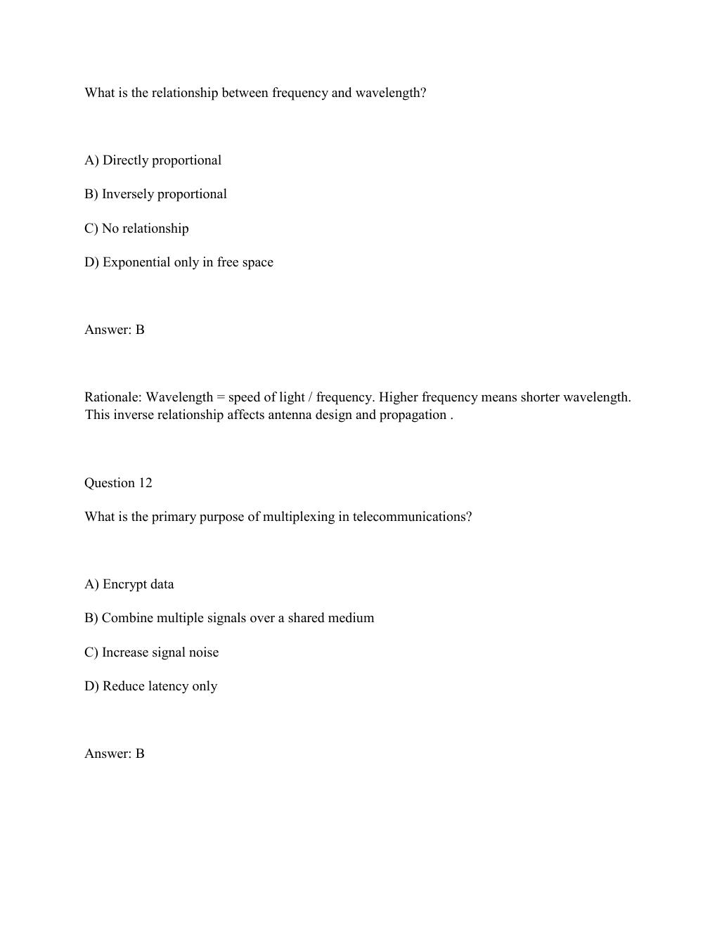 Preview page 7 of Test Bank for WGU D413 Telecommunications & Wireless Communications Objective Assessment,....