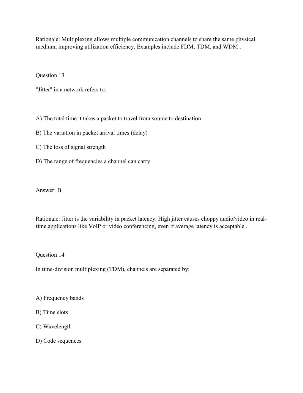 Preview page 8 of Test Bank for WGU D413 Telecommunications & Wireless Communications Objective Assessment,....