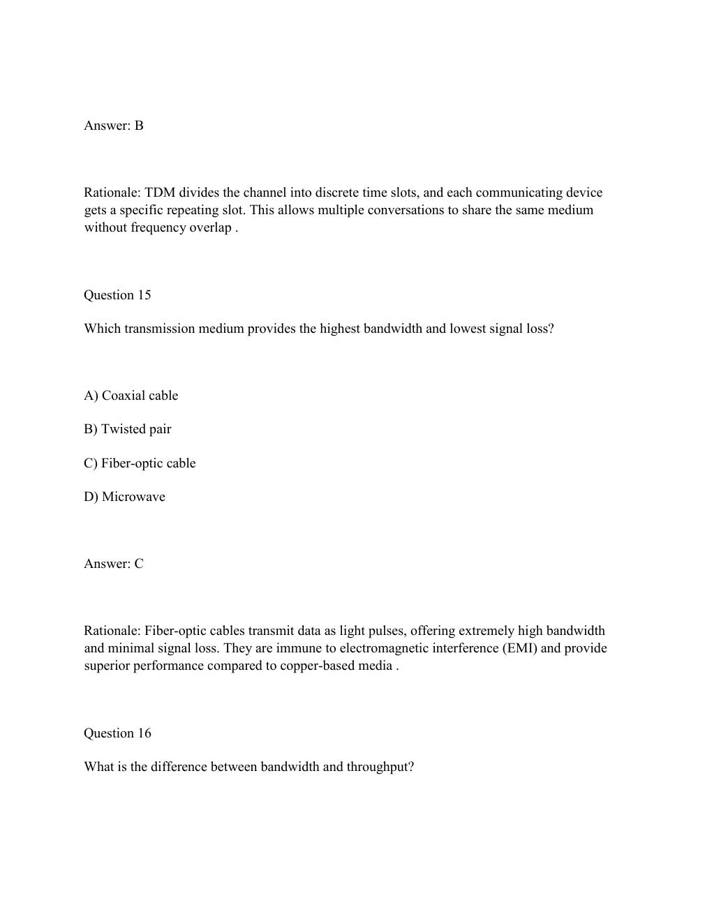 Preview page 9 of Test Bank for WGU D413 Telecommunications & Wireless Communications Objective Assessment,....