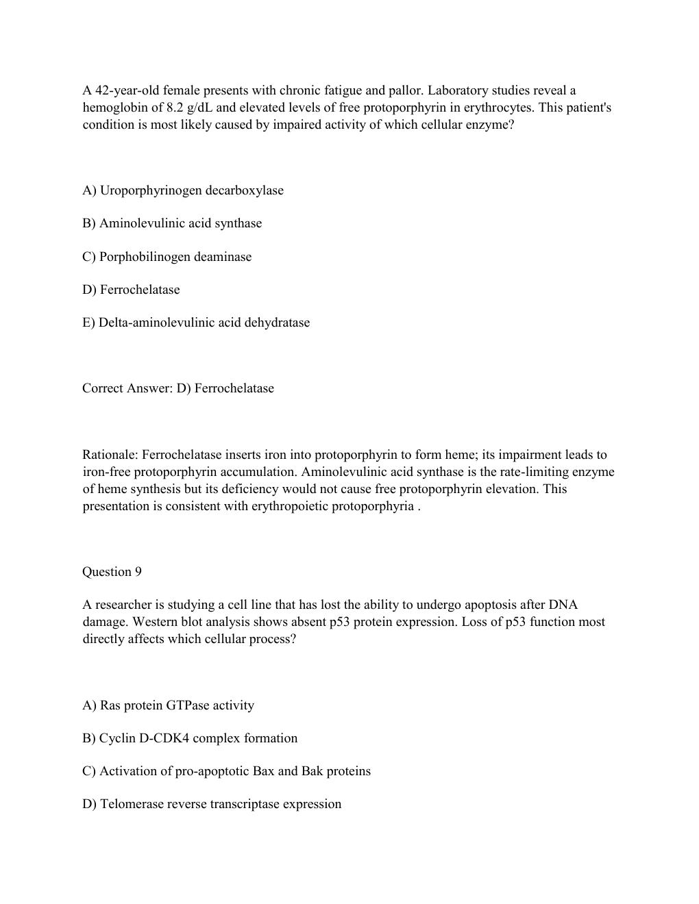 Preview page 6 of WGU D115 ADVANCED PATHOPHYSIOLOGY Complete OA Prep Test Bank