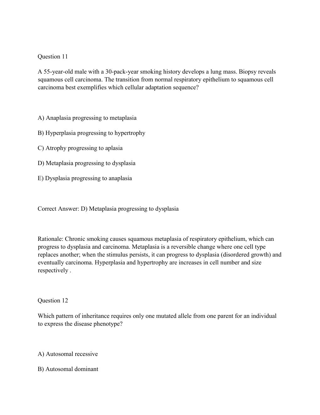Preview page 8 of WGU D115 ADVANCED PATHOPHYSIOLOGY Complete OA Prep Test Bank
