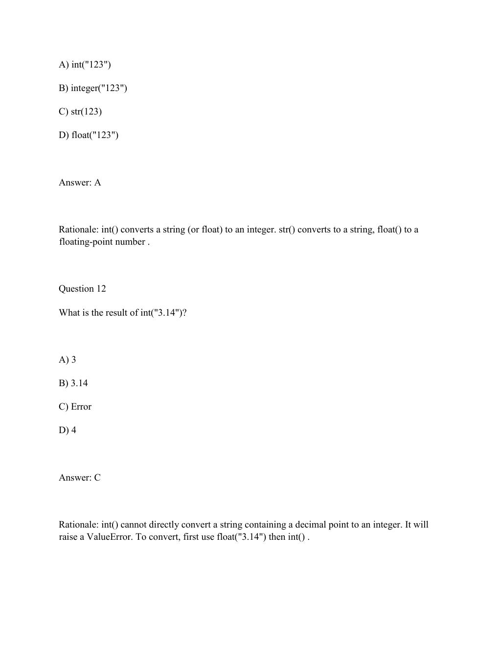 Preview page 7 of WGU E010 OBJECTIVE ASSESSMENT 2 Foundations of Programming (Python) Complete
