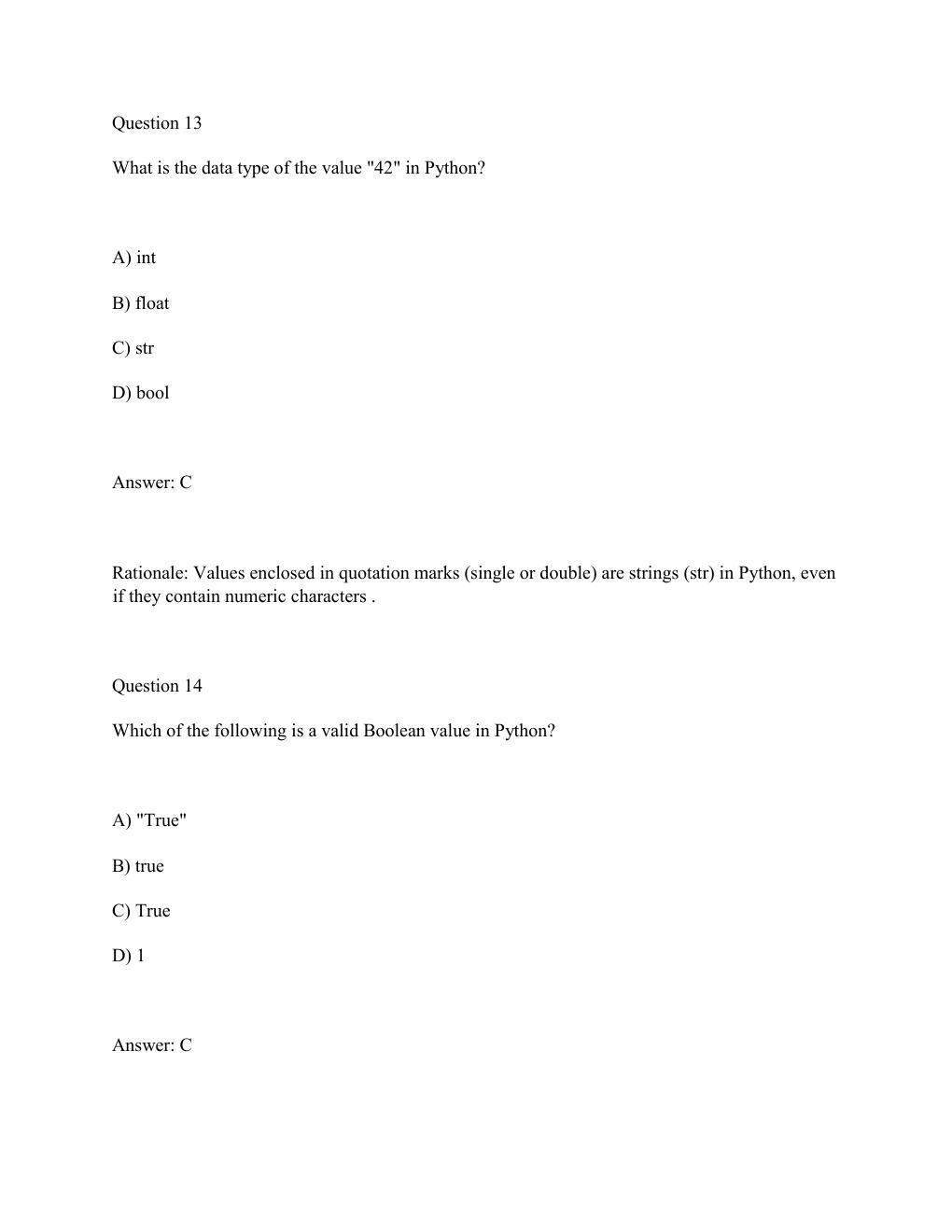 Preview page 8 of WGU E010 OBJECTIVE ASSESSMENT 2 Foundations of Programming (Python) Complete