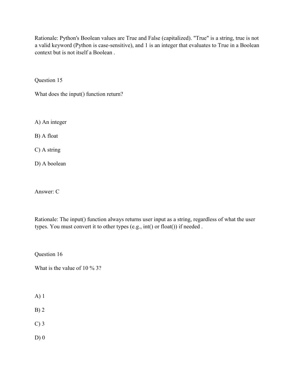 Preview page 9 of WGU E010 OBJECTIVE ASSESSMENT 2 Foundations of Programming (Python) Complete