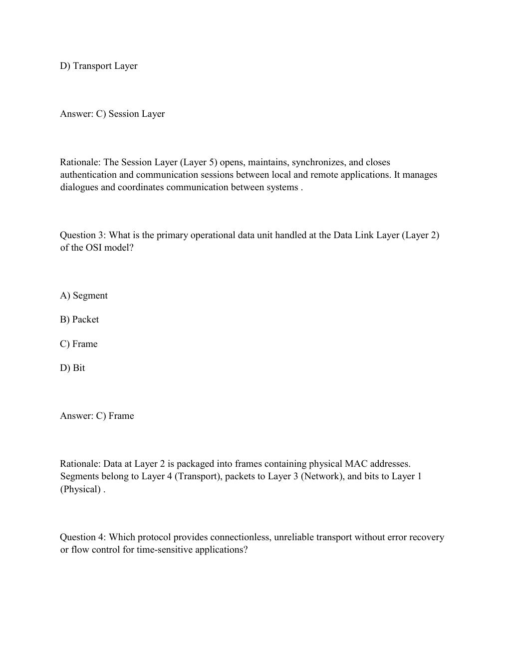 Preview page 2 of WGU D413 TELECOMMUNICATIONS & WIRELESS COMMUNICATIONS Complete Practice Test Bank .