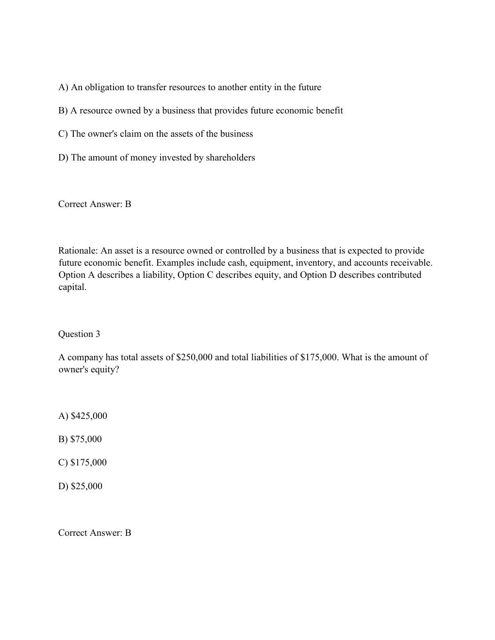 Preview page 2 of WGU D774 INTRODUCTION TO BUSINESS ACCOUNTING Complete Practice Test Bank