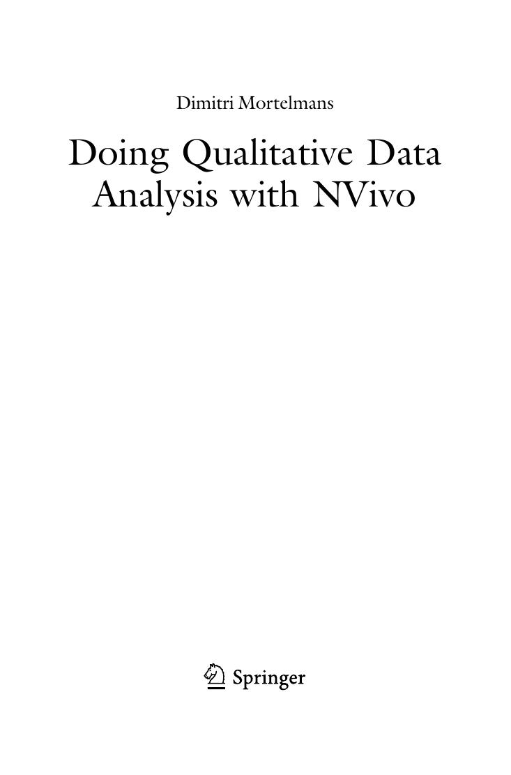Preview page 4 of Doing Qualitative Data Analysis with NVivo By Dimitri Mortelmans