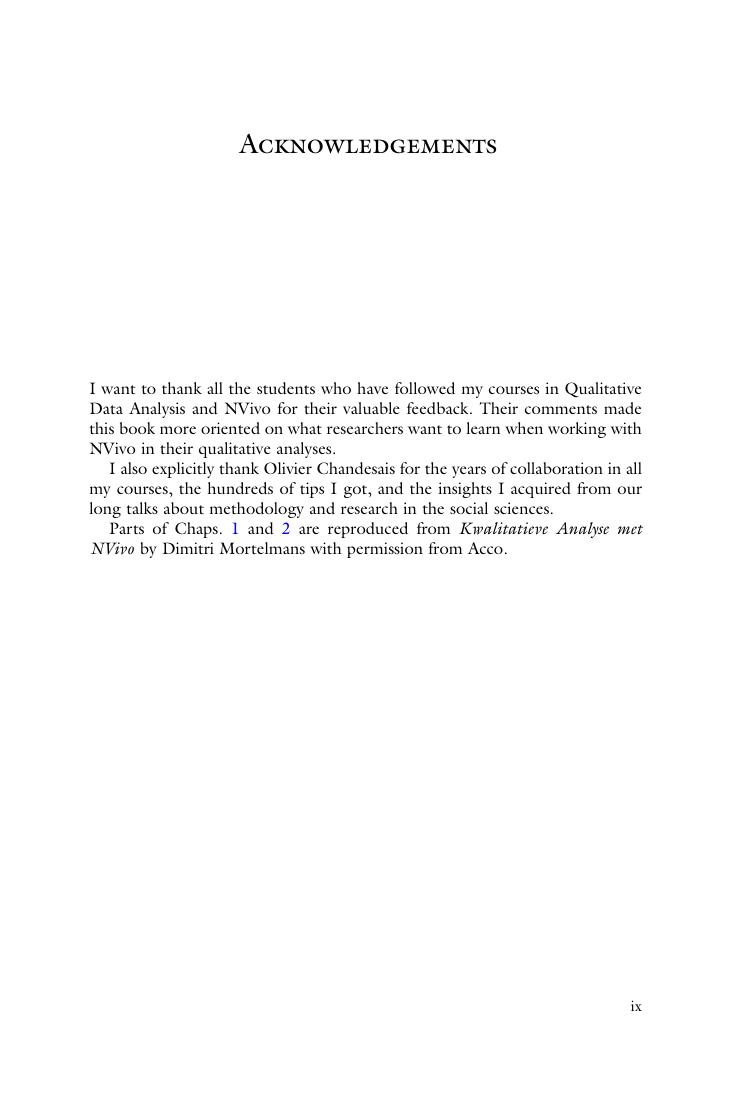 Preview page 10 of Doing Qualitative Data Analysis with NVivo By Dimitri Mortelmans