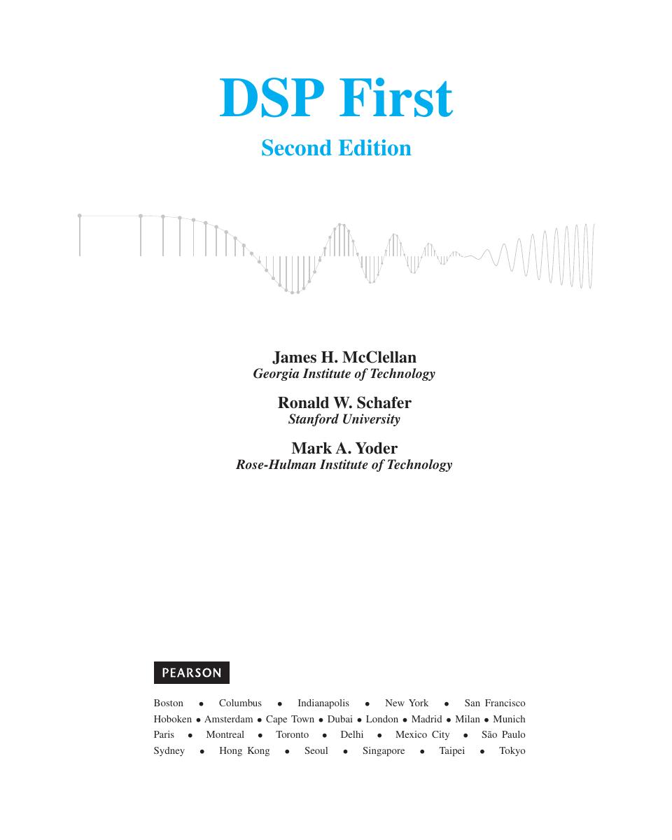 Preview page 2 of DSP First 2nd Edition By James McClellan, Ronald Schafer, Mark Yoder