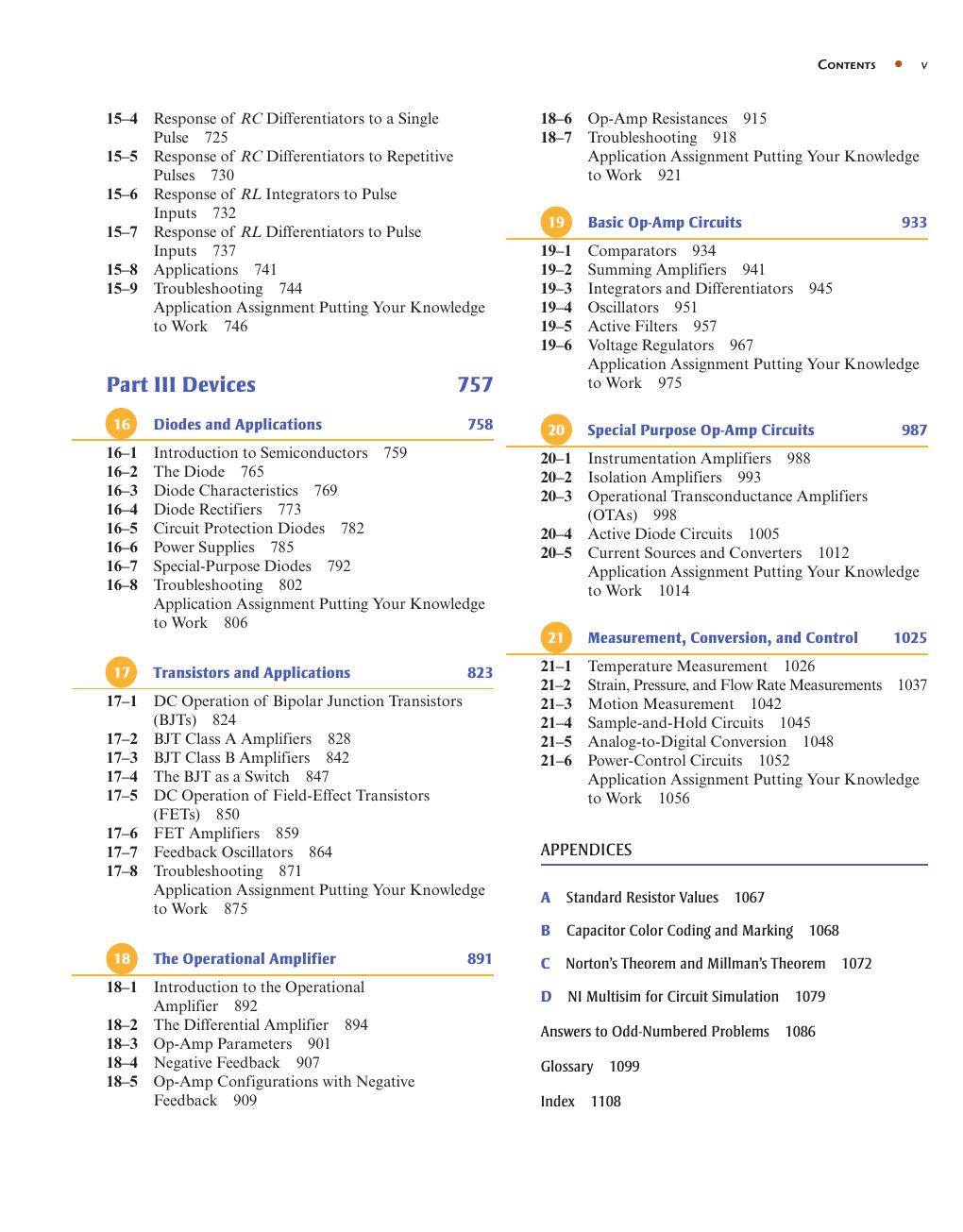 Preview page 6 of Electronics Fundamentals Circuits, Devices & Applications 9th Edition By Thomas Floyd, David Buchla