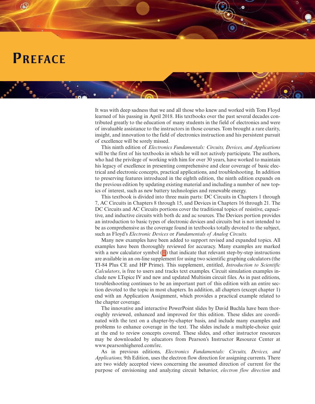 Preview page 7 of Electronics Fundamentals Circuits, Devices & Applications 9th Edition By Thomas Floyd, David Buchla