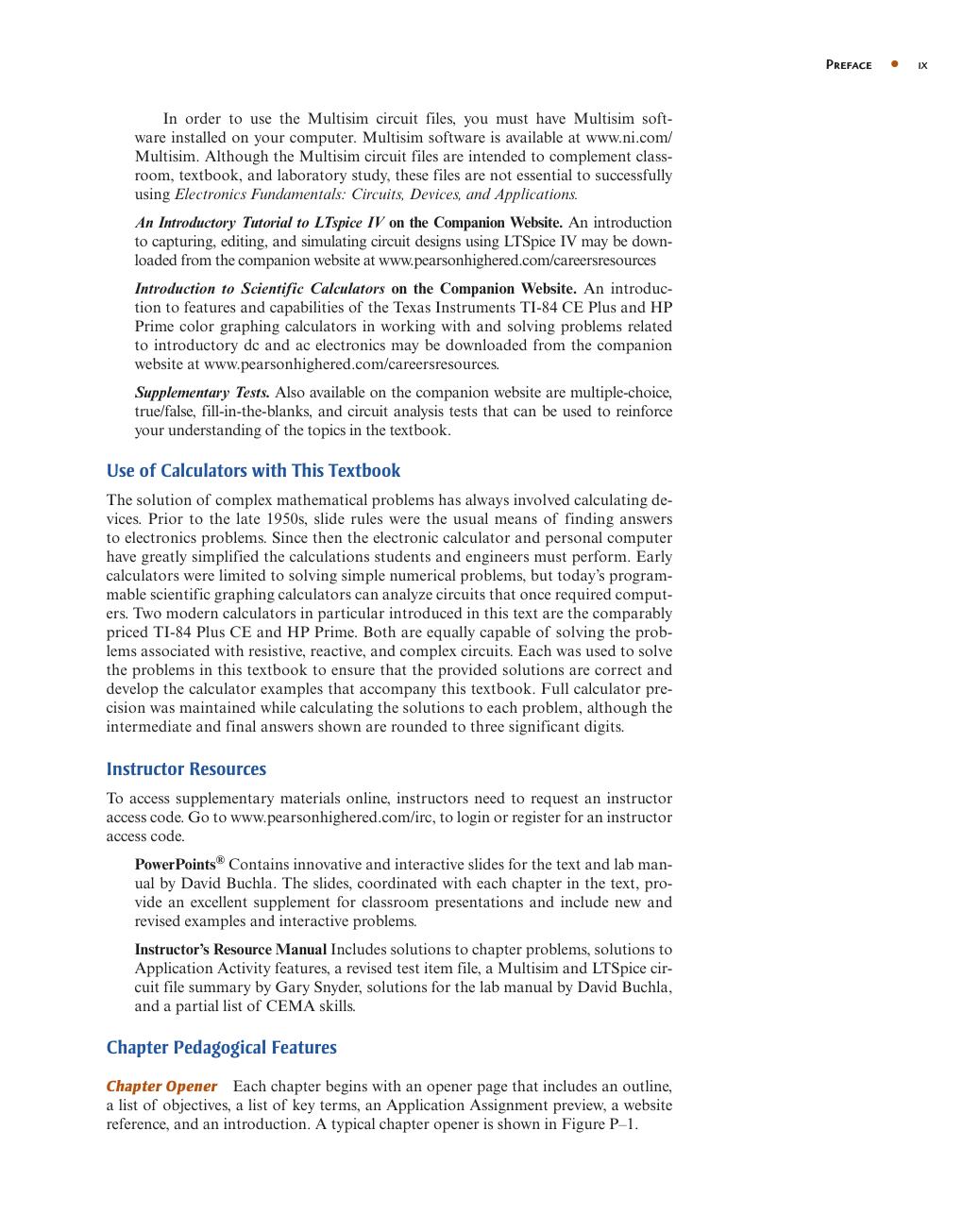Preview page 10 of Electronics Fundamentals Circuits, Devices & Applications 9th Edition By Thomas Floyd, David Buchla