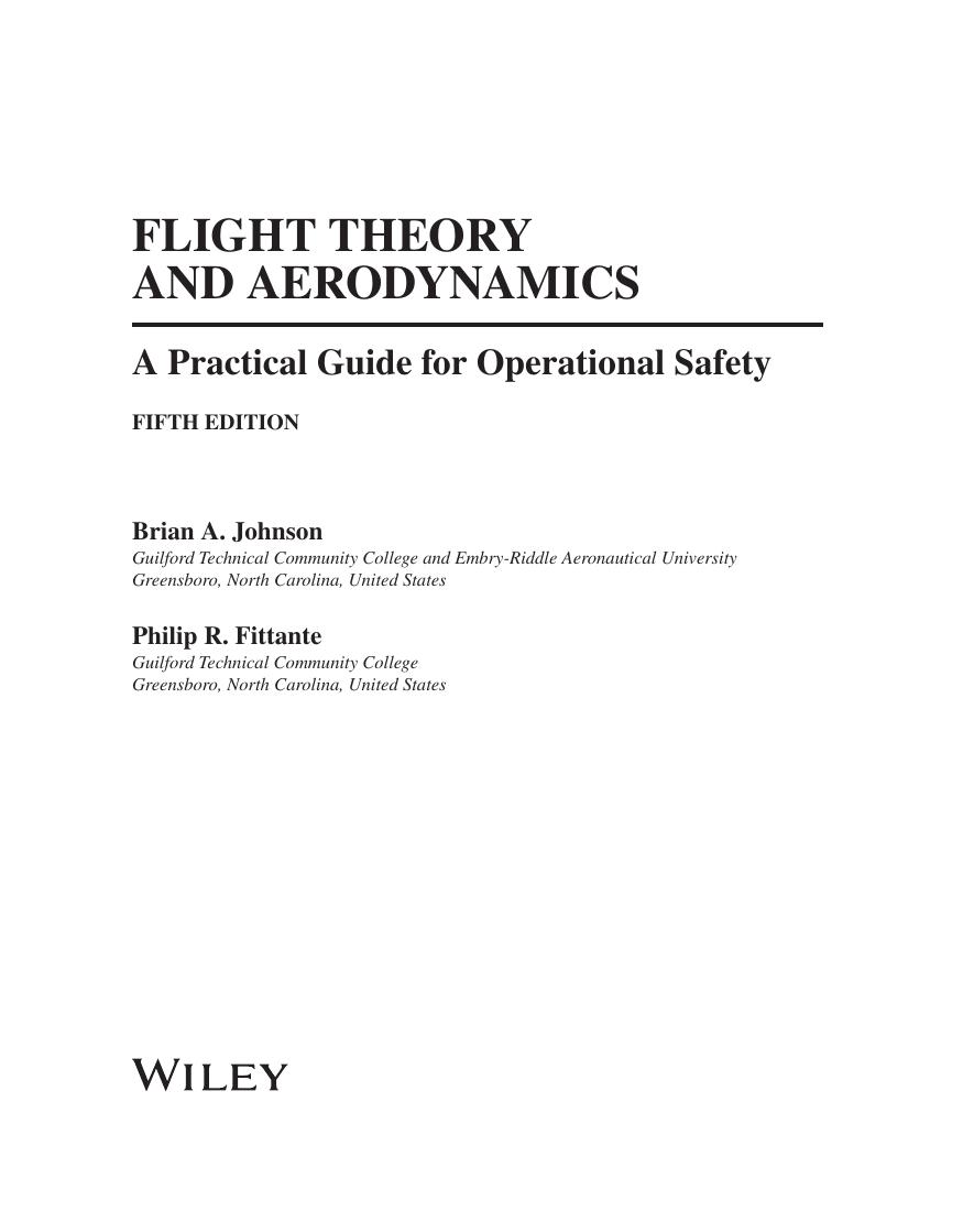 Preview page 3 of Flight Theory and Aerodynamics A Practical Guide for Operational Safety 5th Edition By Brian Johnson, Philip Fittante