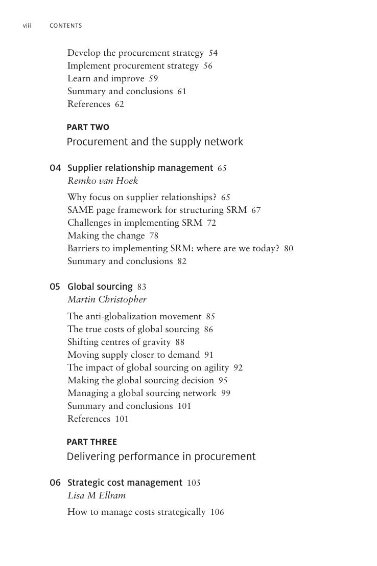 Preview page 9 of Leading Procurement Strategy Driving Value Through the Supply Chain 3rd Edition By Carlos Mena, Remko Van Hoek, Martin C