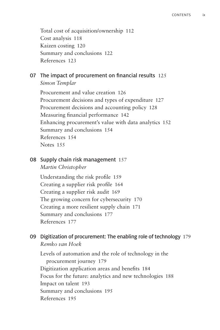 Preview page 10 of Leading Procurement Strategy Driving Value Through the Supply Chain 3rd Edition By Carlos Mena, Remko Van Hoek, Martin C