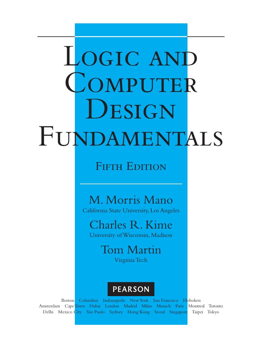 Preview page 2 of Logic & Computer Design Fundamentals 5th Edition By Morris Mano, Charles Kime, Tom Martin