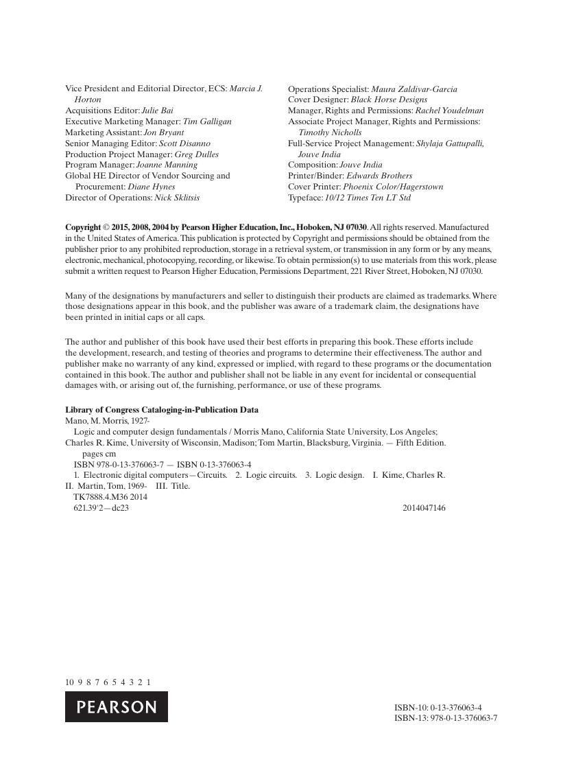 Preview page 3 of Logic & Computer Design Fundamentals 5th Edition By Morris Mano, Charles Kime, Tom Martin