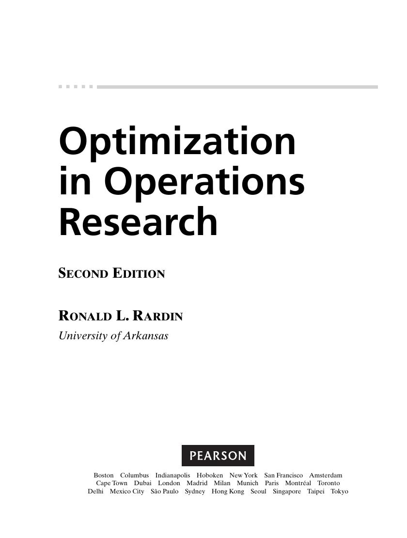 Preview page 5 of Optimization in Operations Research 2nd Edition By Ronald Rardin