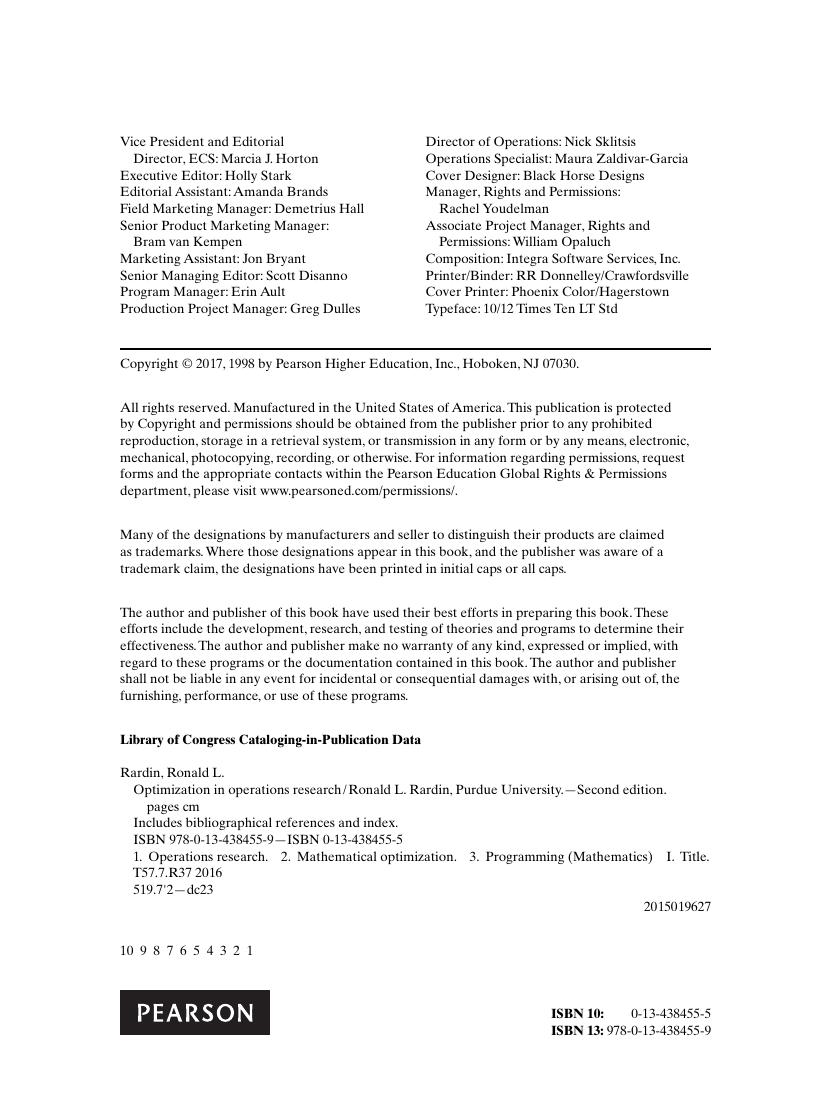 Preview page 6 of Optimization in Operations Research 2nd Edition By Ronald Rardin