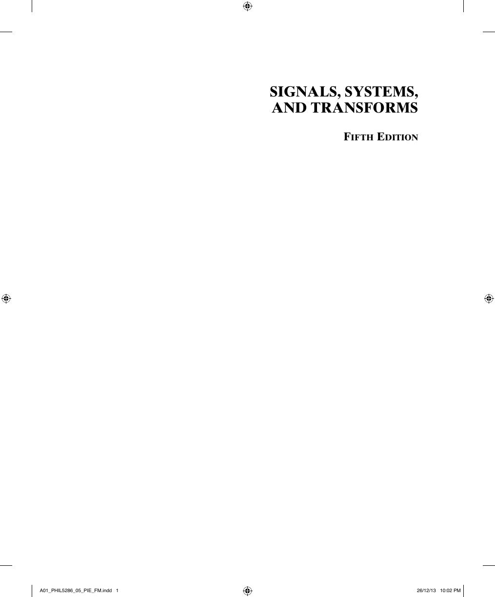 Preview page 2 of Signals, Systems & Transforms 5th Global Edition By Phillips Charles, Parr John