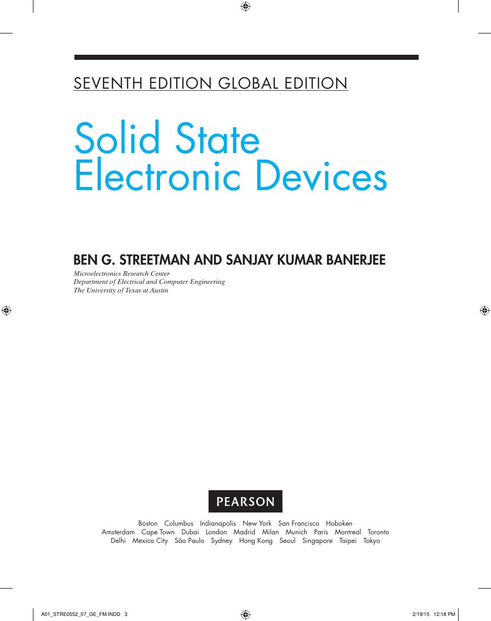 Preview page 4 of Solid State Electronic Devices 7th Global Edition By Ben Streetman, Sanjay Banerjee
