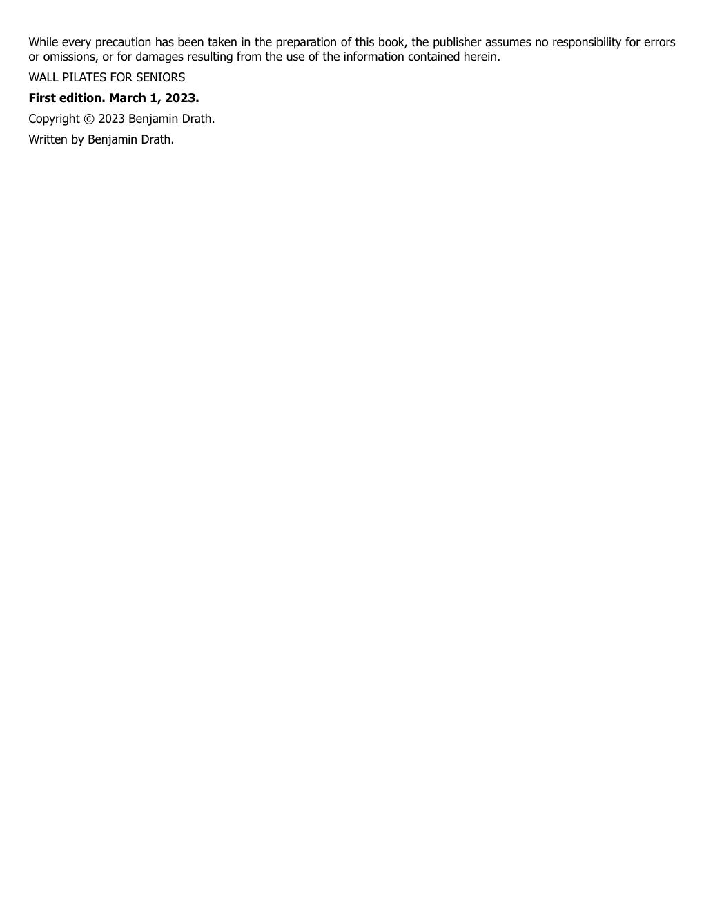 Preview page 3 of eBook Wall Pilates For Seniors 1st Edition By Benjamin Drath