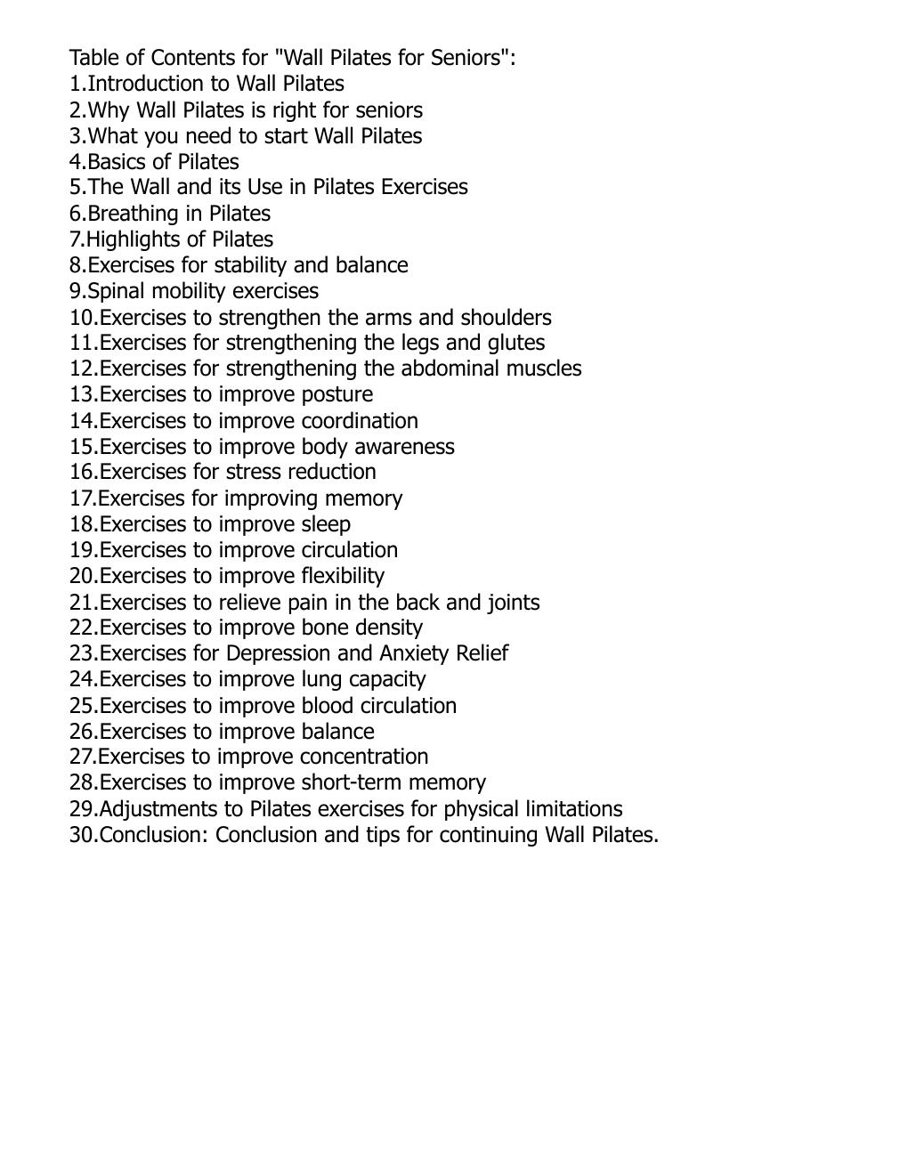 Preview page 6 of eBook Wall Pilates For Seniors 1st Edition By Benjamin Drath