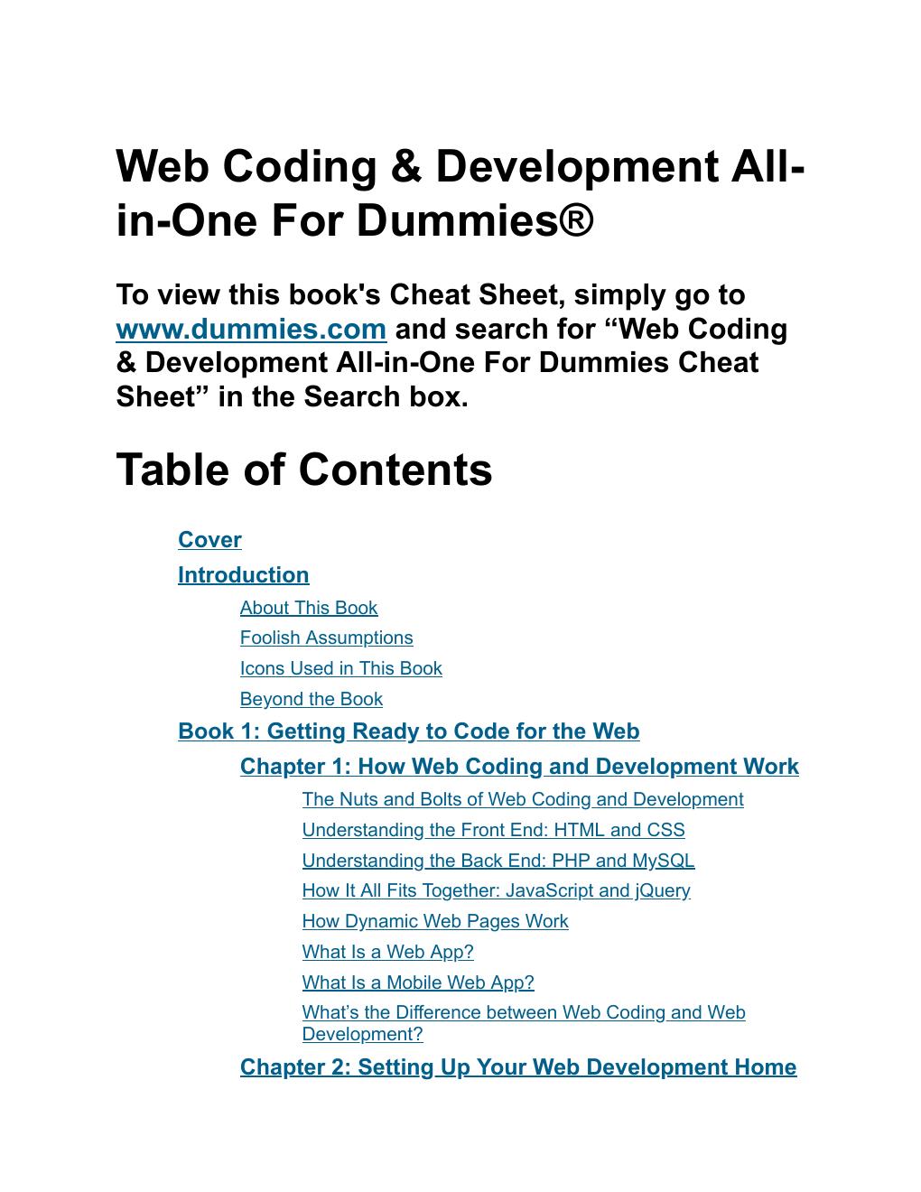 Preview page 5 of eBook Web Coding And Development All - In - One For Dummies 1st Edition By Paul McFedries